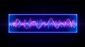 Neon Sound Wave Background - Abstract Audio Visualization, Music Spectrum, Technology Royalty Free Stock Photo