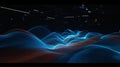 Abstract Digital Waveform Background, Data Visualization, Futuristic Technology Royalty Free Stock Photo