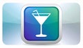 App icon vector-style image of cocktail Royalty Free Stock Photo