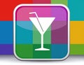 App icon vector-style image of cocktail Royalty Free Stock Photo