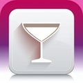 App icon vector-style image of cocktail Royalty Free Stock Photo