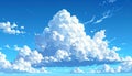 Vast Cumulus Clouds Against A Clear Blue Sky Royalty Free Stock Photo