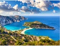 Scenic coastal view of Porto Katsiki Beach on Lefkada Island, Greece Royalty Free Stock Photo