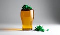 Beer glass succulents made from legos Royalty Free Stock Photo