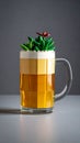 Beer glass succulents made from legos Royalty Free Stock Photo