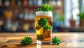 Beer glass succulents made from legos Royalty Free Stock Photo