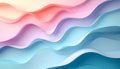 Soft Pastel Paper Cut, Waves Abstract Background, A layered, wavy abstract background with a paper-cut Royalty Free Stock Photo
