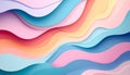 Soft Pastel Paper Cut, Waves Abstract Background, A layered, wavy abstract background with a paper-cut Royalty Free Stock Photo