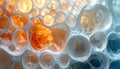 Abstract bubble texture background featuring transparent organic forms Royalty Free Stock Photo