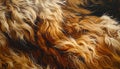 animal fur texture background with soft flowing strands, warm natural tones, and rich detail Royalty Free Stock Photo