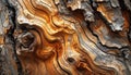 Wood bark texture, weathered tree trunk showcasing rough pine bark texture with rich orange, brown, gray tones Royalty Free Stock Photo