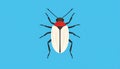Flat design vector-style image of bug jira with blue background Royalty Free Stock Photo