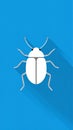 Flat design vector-style image of bug jira with blue background Royalty Free Stock Photo