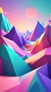 Low poly 3D image of background Royalty Free Stock Photo