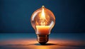 Candle in Light Bulb Royalty Free Stock Photo