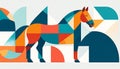 Abstract Geometric Horse Royalty Free Stock Photo