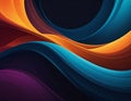 Abstract digital artwork featuring smooth, flowing curves in a wave-like pattern Royalty Free Stock Photo