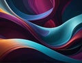 Colorful abstract design featuring fluid, intertwined curves and waves in shades of blue, purple, and red Royalty Free Stock Photo