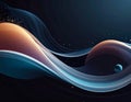 Abstract digital artwork featuring flowing, wave-like structures Royalty Free Stock Photo
