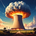 Wybuch reaktora atomowego Royalty Free Stock Photo