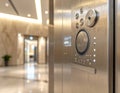 Modern Elevator Control Panel in Luxury Building Royalty Free Stock Photo