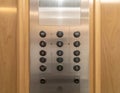 Elevator Control Panel with Numbered Buttons Royalty Free Stock Photo