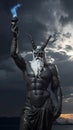 Baphomet with one hand pointed upwards and the other downwards Royalty Free Stock Photo