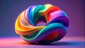 Abstract colorful 3d shape, cinema 4d, ambient occlusion, render, maya Royalty Free Stock Photo