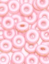 Whittone Pink Donuts Unprepared 3d vector Royalty Free Stock Photo