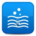 App icon vector-style image of water molecules under going convection Royalty Free Stock Photo
