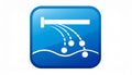 App icon vector-style image of water molecules under going convection Royalty Free Stock Photo