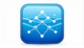 App icon vector-style image of water molecules under going convection Royalty Free Stock Photo