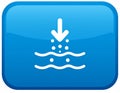 App icon vector-style image of water molecules under going convection Royalty Free Stock Photo