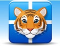 App icon vector - Style image of tiger - Faced dog Royalty Free Stock Photo