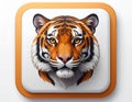 App icon vector - Style image of tiger - Faced dog Royalty Free Stock Photo