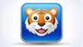 App icon vector - Style image of tiger - Faced dog Royalty Free Stock Photo