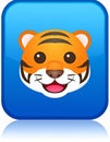 App icon vector - Style image of tiger - Faced dog Royalty Free Stock Photo