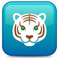 App icon vector - Style image of tiger - Faced dog Royalty Free Stock Photo
