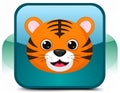 App icon vector - Style image of tiger - Faced dog Royalty Free Stock Photo