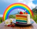 Birthday Cake Rainbow Royalty Free Stock Photo
