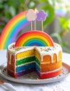 Birthday Cake Rainbow Royalty Free Stock Photo