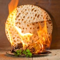 Small fire burning chametz Royalty Free Stock Photo
