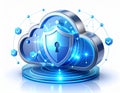 Secure Cloud Computing and Data Protection Concept Royalty Free Stock Photo