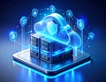 Secure Cloud Computing and Data Center Security Royalty Free Stock Photo