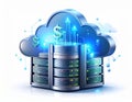 Cloud Computing Finance and Data Storage Royalty Free Stock Photo