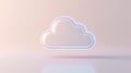 Cloud Icon 3D Rendering, Cloud Storage, Digital Technology Royalty Free Stock Photo