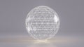 Abstract Wireframe Sphere, Technology, Networking Concept Royalty Free Stock Photo