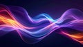 Abstract flowing particles motion background loop, Ai generative. Royalty Free Stock Photo