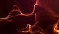 Abstract flowing particles motion background loop, Ai generative. Royalty Free Stock Photo