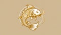 Hindu fish makara logo Royalty Free Stock Photo